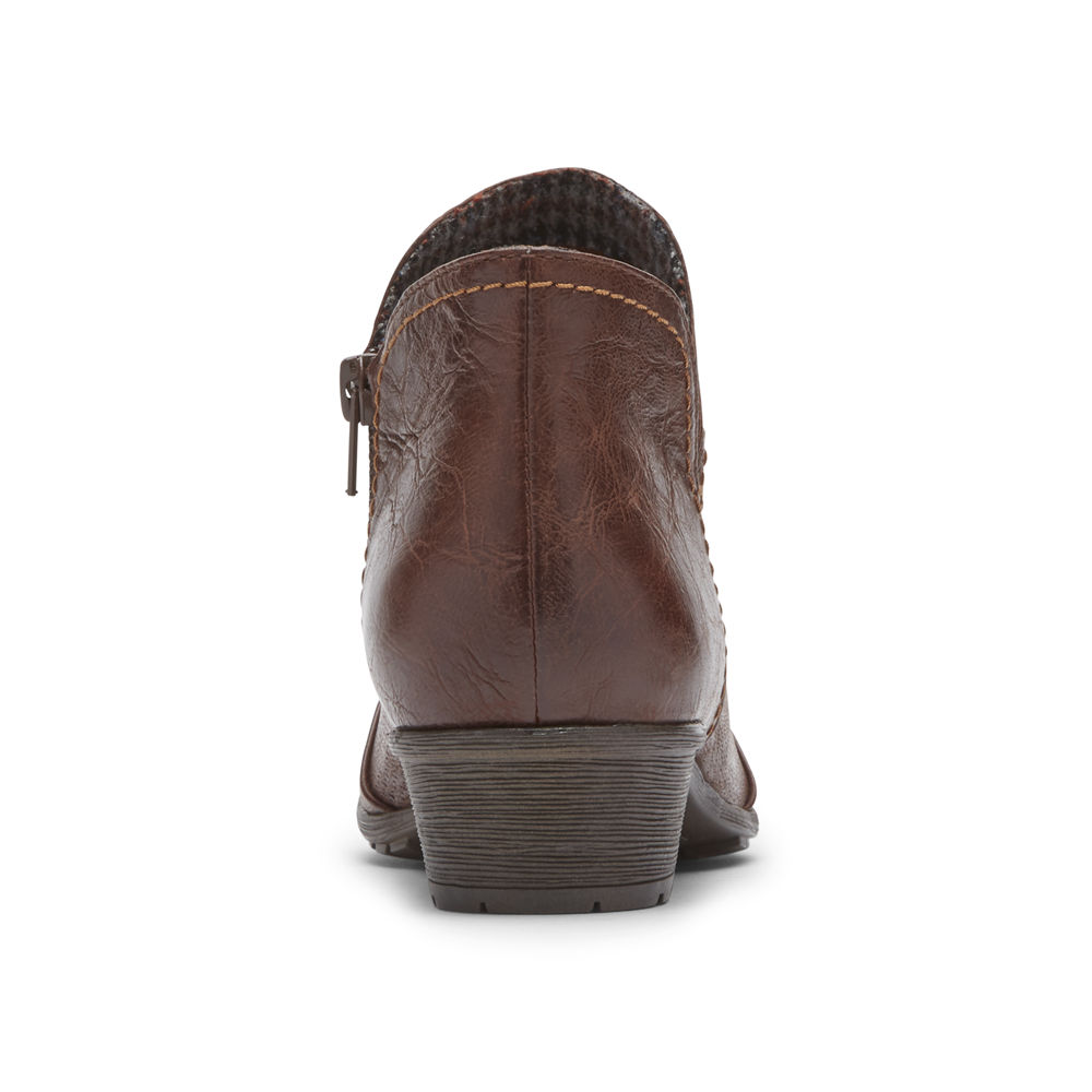 Rockport Boots For Womens Burgundy - Cobb Hill Gratasha V-Cut - IG9630241